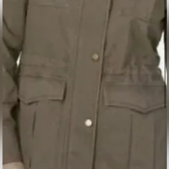 Lucky Brand Women’s Military Field Jacket Hood Full Zip Olive Green Size XS - Picture 3 of 14
